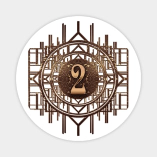 Number two golden age vintage artdeco style Magnet